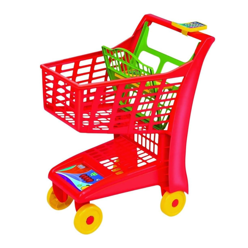 CARRINHO DE SUPERMERCADO MARKET VERMELHO - Dani Brinquedos