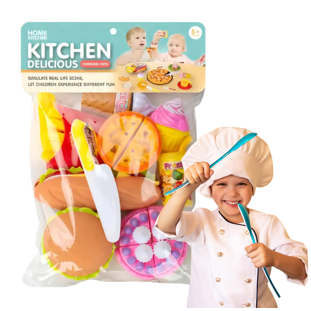 Kit Mini Chefe de Cozinha Lanches e Doces - Dani Brinquedos