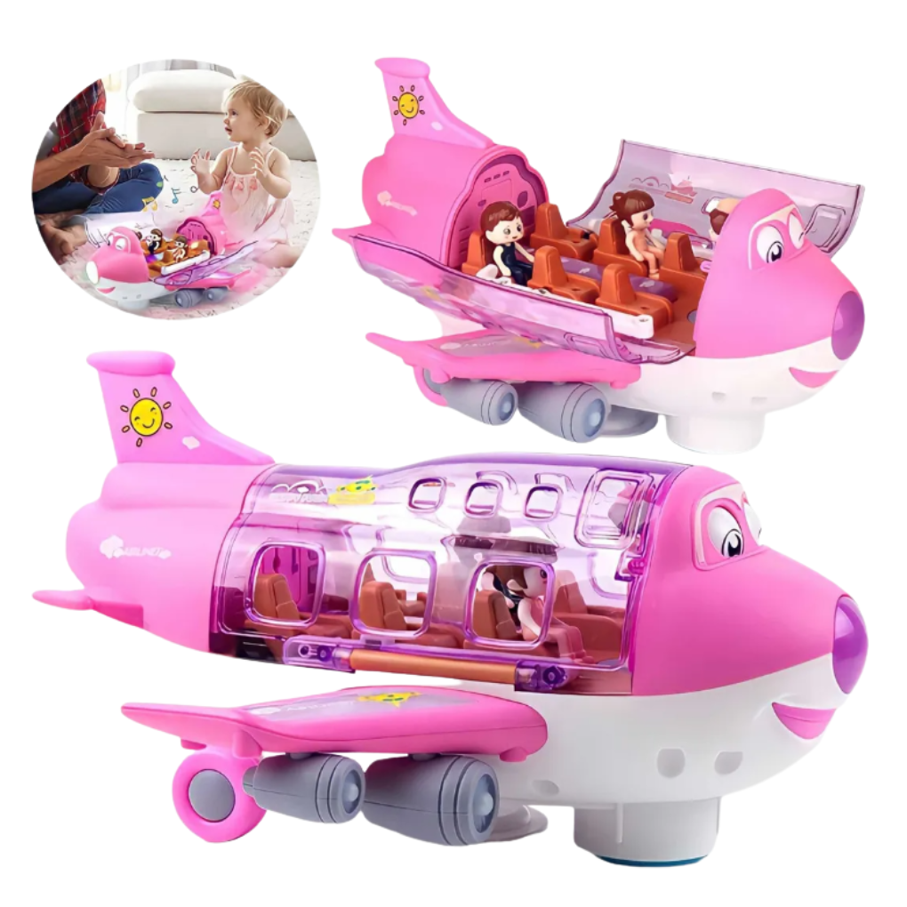 Avião Musical Rosa - Dani Brinquedos