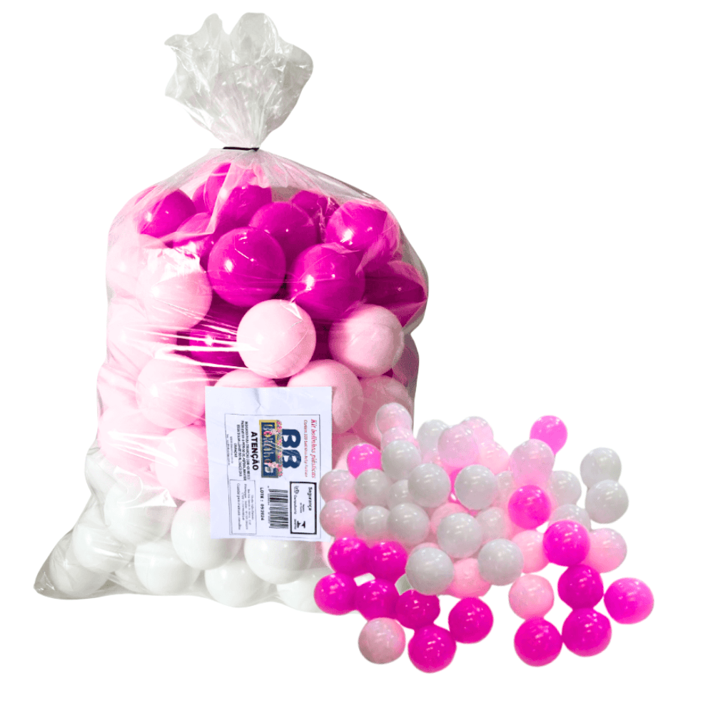 BOLINHAS PLASTICAS ROSA - Dani Brinquedos