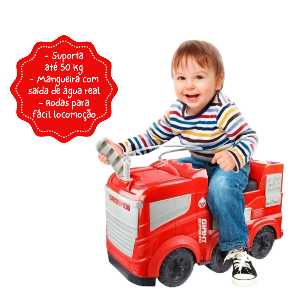 Caminhão Bombeiro Esguicha Água- Giant Bombeiro - Dani Brinquedos