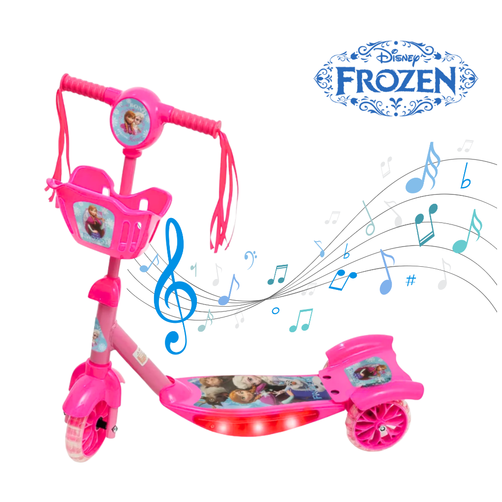 Patinete Infantil Musical Frozen - Dani Brinquedos