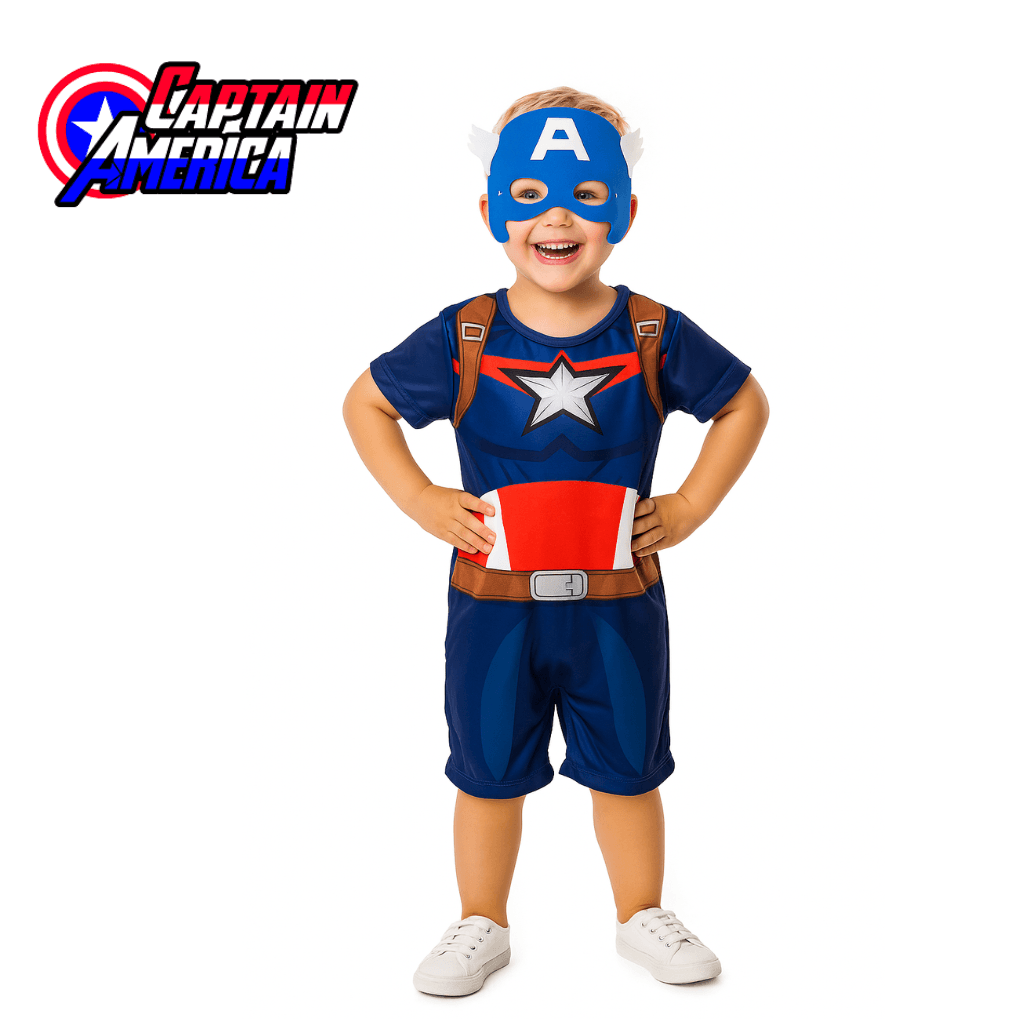 Fantasia Infantil Capitão América - Dani Brinquedos