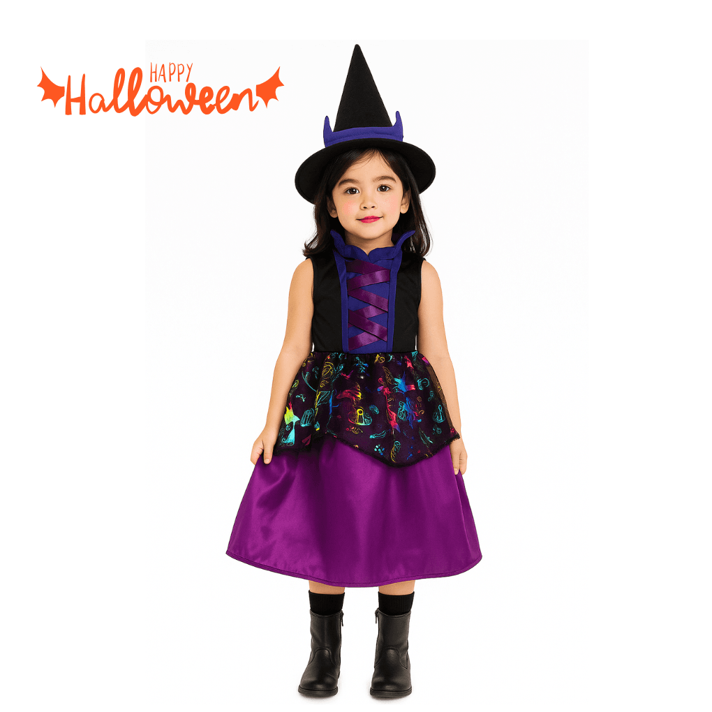Fantasia Infantil Vestido de Halloween - Bruxinha ... - Dani Brinquedos