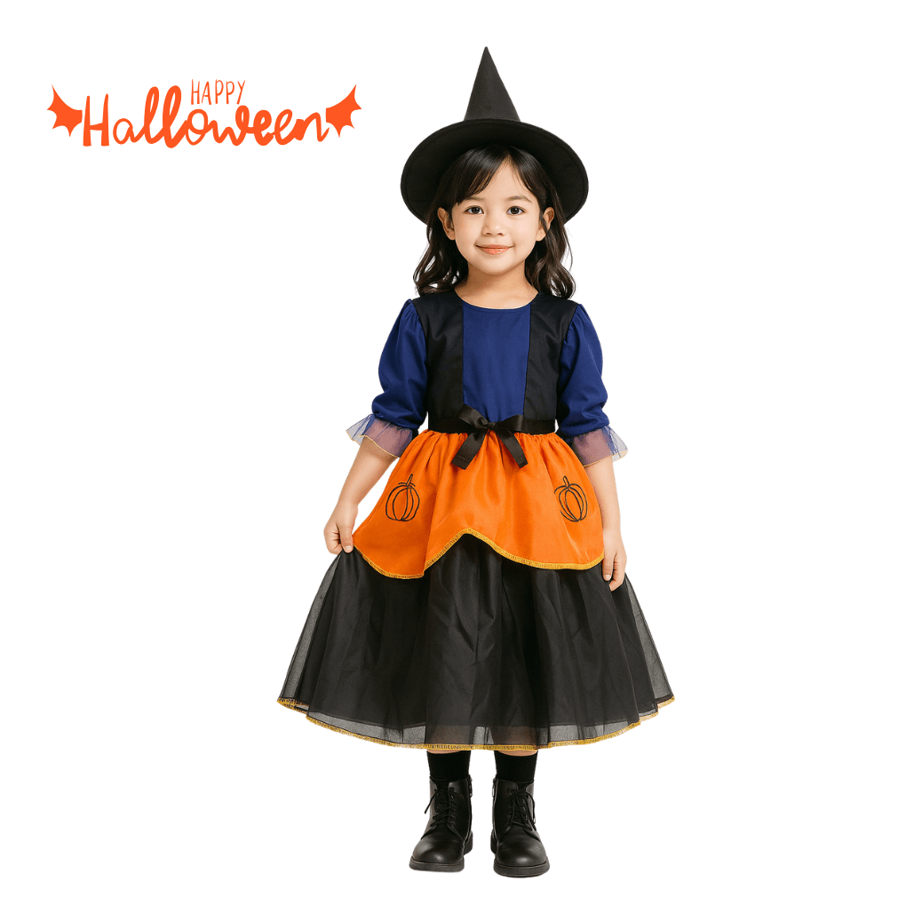 Fantasia Infantil Vestido de Halloween - Bruxinha ... - Dani Brinquedos