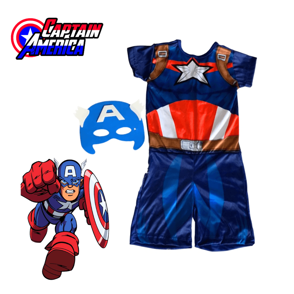 Fantasia Infantil Capitão América - Dani Brinquedos