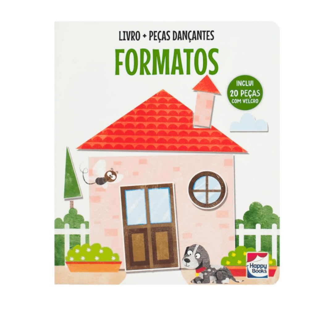 Livro Formatos - Livro + Peças Dançantes de Velcr... - Dani Brinquedos