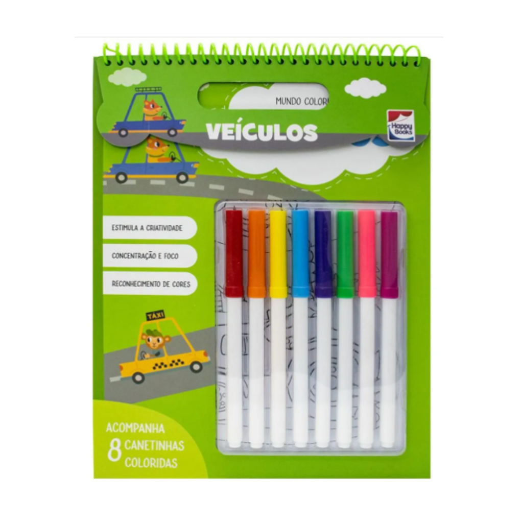 Livro de Colorir Veículos - Dani Brinquedos
