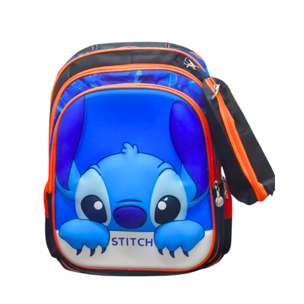 Mochila Escolar com Estojo Stitch6 - Dani Brinquedos
