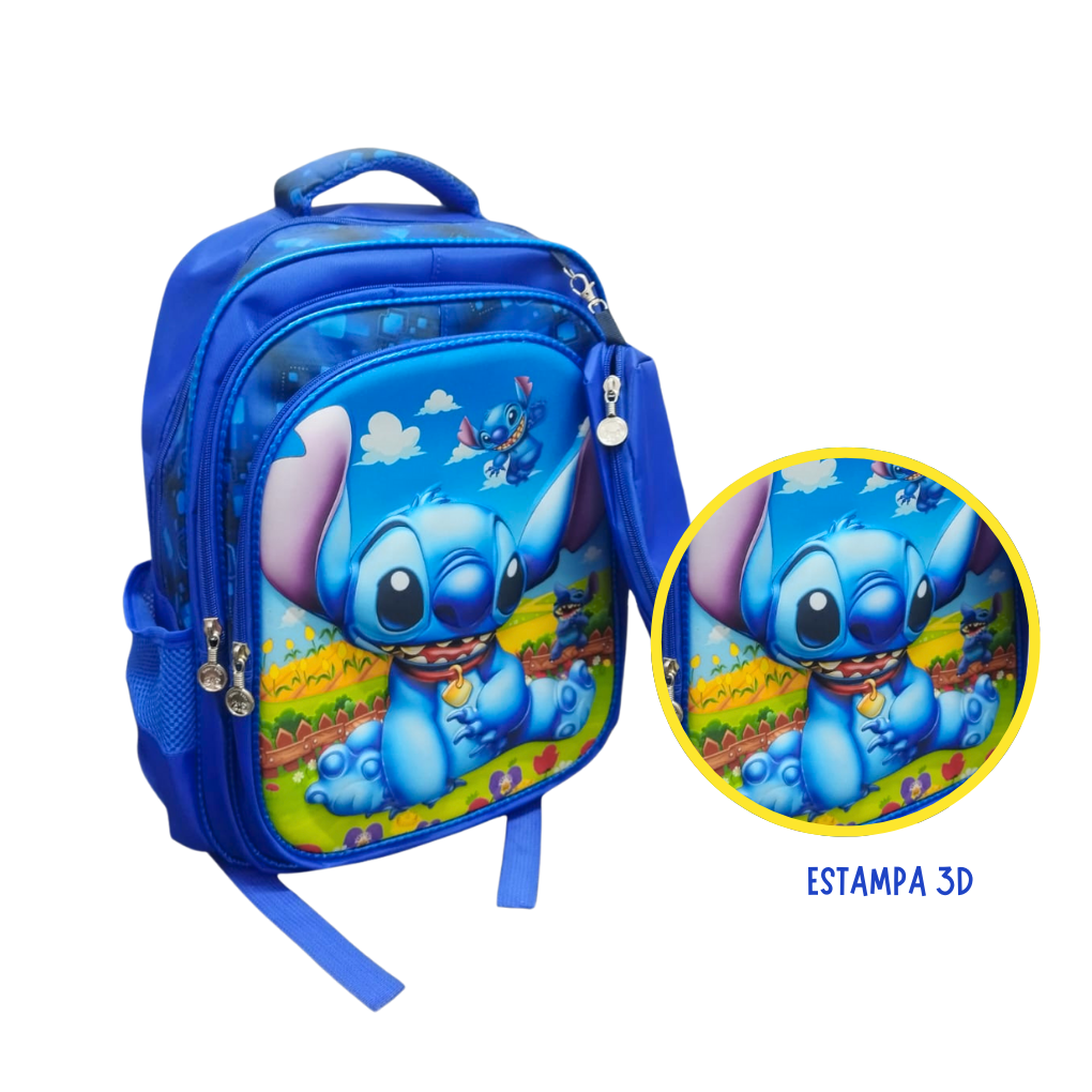 Mochila Escolar com Estojo - Stitch5 - Dani Brinquedos