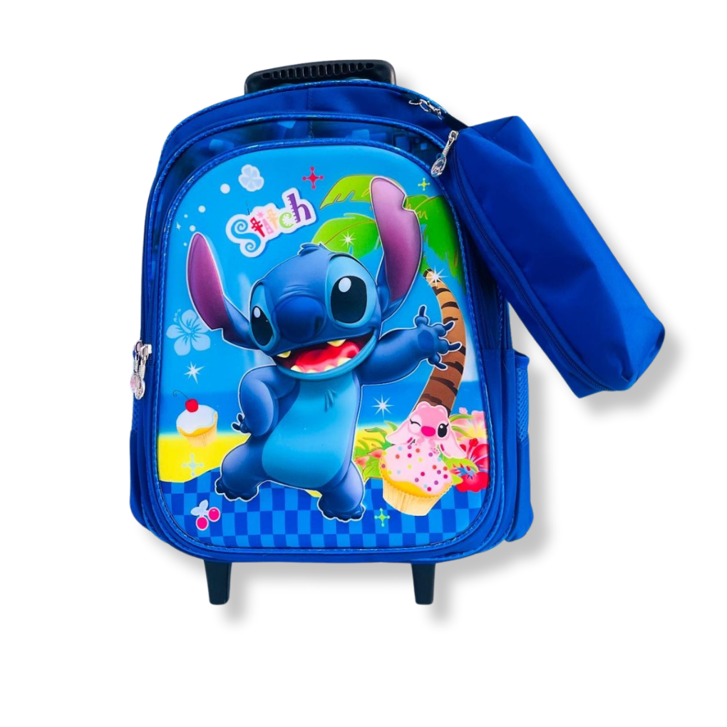 Mochila Com Rodinha e Estojo - Stitch1. - Dani Brinquedos