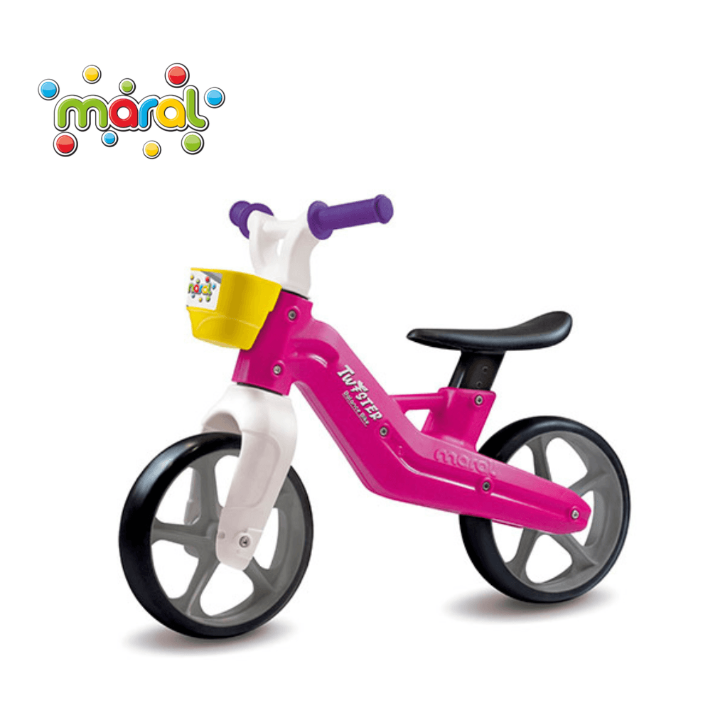 Bicicleta Balance Equilíbrio Twister Maral – Rosa... - Dani Brinquedos
