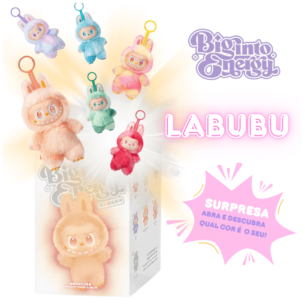Coleção Labubu Pop Mart – Chaveiros de Pelúcia Sor... - Dani Brinquedos