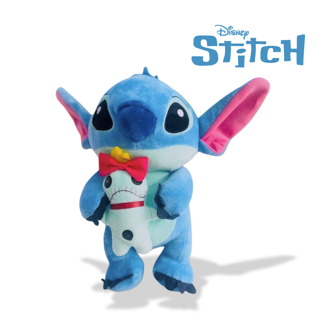 Stitch e Angel com Xepa Scrump de Pelúcia - Dani Brinquedos