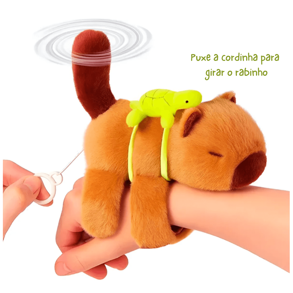 Pelúcia Pulseira Capivara - Dani Brinquedos
