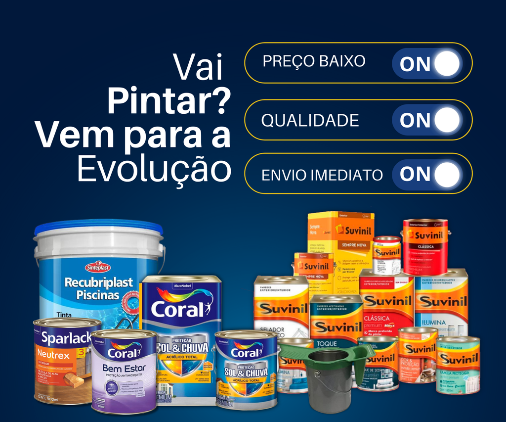 Evolução Tintas | A sua loja de tintas!