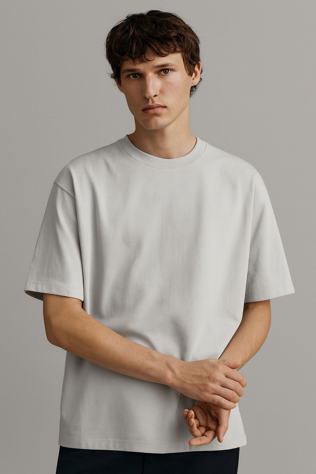 Camiseta Oversized Premium Branca Masculina – 100%...