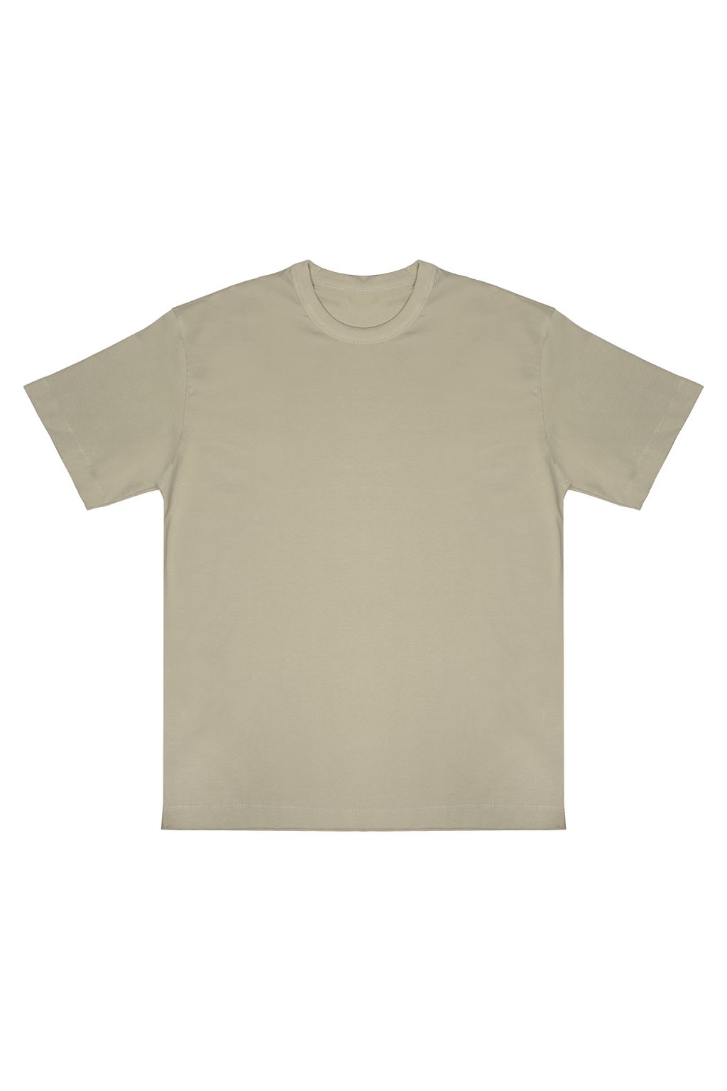 Camiseta Oversized Areia Masculina Gola Alta – Pre...