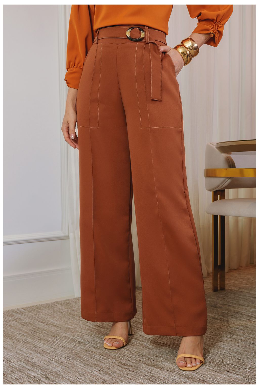 Calça de Alfaiataria Wide Leg 