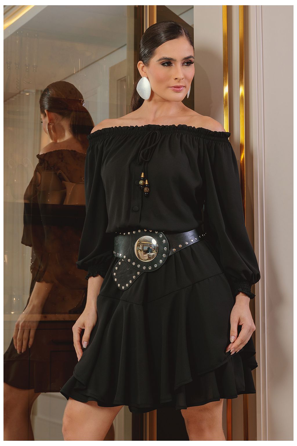 Vestido de Crepe Boho Cigana