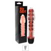 Vibrador Com Capa e Cerdas SI (5086-ST337) - Vermelho