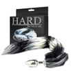 Plug de Metal Cromado Com Cauda Hard (HA117C-ST608) - Degradê Preto