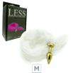 Plug de Plástico M Less Dourado Com Cauda (HA169D) - Branco