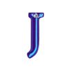 Letras Para Personalização de Plug Lilás (HA180L) - J