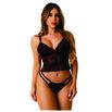 Conjunto Leila (ID1082). - Preto c/ Vermelho