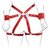 Cinta Liga Em X Com Algema Harness 50 Tons (T012) - Vermelho