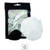 Plug de Silicone G Preto Com Pom Pom SI (8642) - Branco