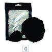 Plug de Silicone G Preto Com Pom Pom SI (8642) - Preto
