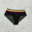 Calcinha Renda Cós Bicolor (DR0045) - Preto