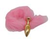Plug de Plástico G Less Dourado Com Cauda (HA170D). - Rosa