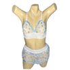 Conjunto Coração Com Sainha (ID1118)- - Branco c/ Azul