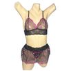 Conjunto Coração Com Sainha (ID1118)- - Preto c/ Pink