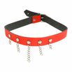 Coleira Com Corrente Brasil Fetiche (CC54-ST527-CCR) - Vermelho