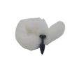 Plug de Plástico P Less Preto Com Cauda (HA168P) - Branco