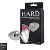 Plug de Metal Cromado Com Pedra de Coração (HA161C)- - Cromado