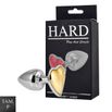 Plug de Metal Cromado Com Pedra de Coração (HA161C)- - Dourado