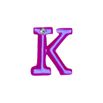 Letras Para Personalização Rosa (HA180R) - K