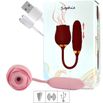 Vibrador Com Estimulador Formato Rosa Sophie SI (7633) - Rosa