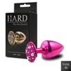 Plug Metálico M Com Pedras Cravejadas em Strass Hard (HA135) - Rosa