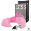 Plug de Plástico P Less Cromado Com Cauda (HA168C). - Rosa