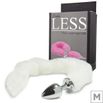 Plug de Plástico M Less Cromado Com Cauda(HA169C) - Branco