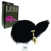 Plug de Plástico M Less Dourado Com Cauda (HA169D) - Preto