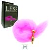 Plug de Plástico M Less Dourado Com Cauda (HA169D) - Rosa