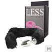 Plug de Plástico M Less Cromado Com Cauda(HA169C) - Preto