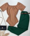 Calça Cenoura Alfaiataria Verde Folha 