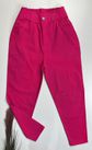 Calça Mom Sarja com Elastano Pink 